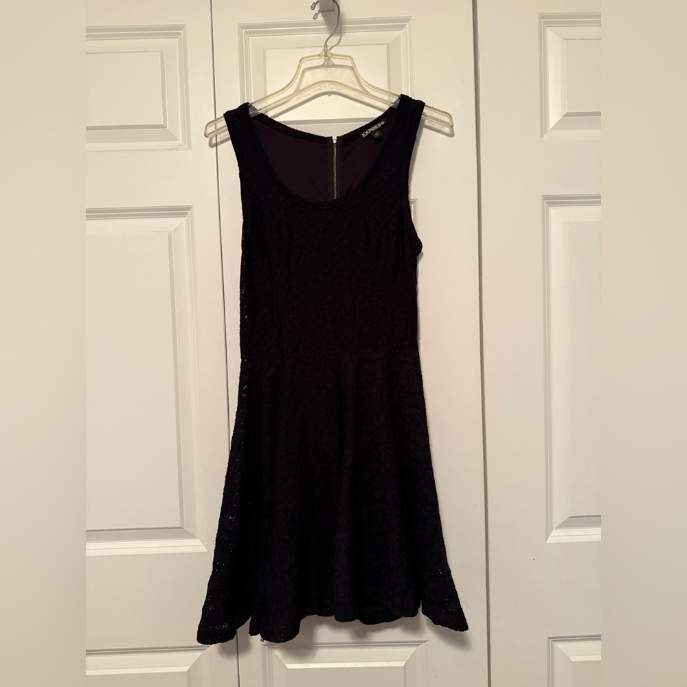 Black Fit and Flare Mini Dress